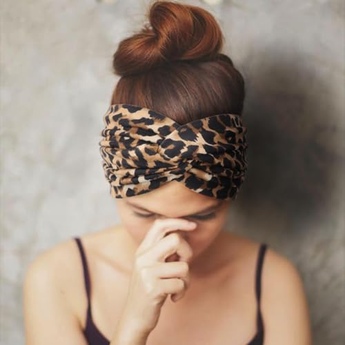 Image of DRESHOW 6 Pack Extra Wide Headbands for Women Large Turban Headband Boho Head Wrap Elastic Hairbands Hair Twisted Knot Hair Accessories