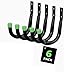 Greddu 6pcs Garage Hooks, Shelving Wall Mounted, Utility, Pegboard Hooks J-Shaped Peg for Tool Organizer Wall Storage System Attachments