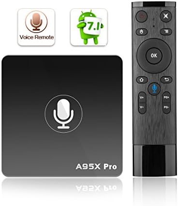 A95X PRO Google Android 7.1 TV Box 2018 New 2GB RAM 16GB ROM 4K UHD 3D Smart Media Player with Voice Remote 2.4Ghz WiFi