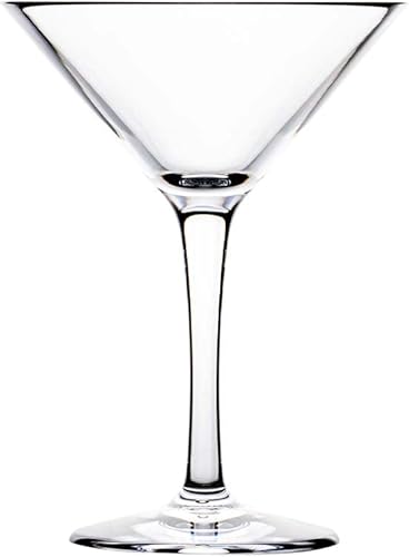 Revel - Juego de 2 vasos de policarbonato irrompibles Martini de 8 onzas, elegantes, duraderos e inastillables