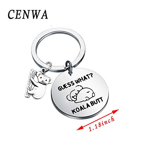 Cenwa Koala In Tree Australian Animals Gift Koala Lovers Gift Guess What Koala Butt Keychain Animal Lover Gifts (Guess What K) #TOP1