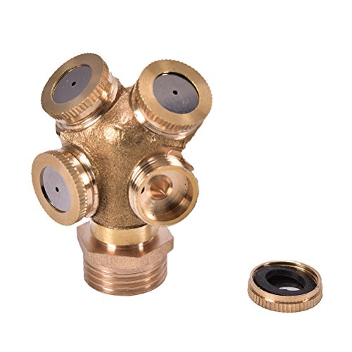 Buy 5 Pcs 4Hole Brass Misting Nozzles High Pressure Atomizing Misting