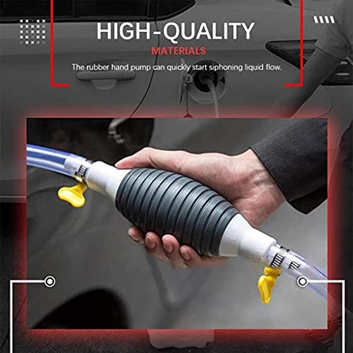 Image of AL- FALAH Fuel Transfer Pump Kit Tank Sucker Newest High Flow Hand Pump Portable Manual Car Fuel Transfer Pump for Petrol Diesel Oil Liquid Water Fish Tank