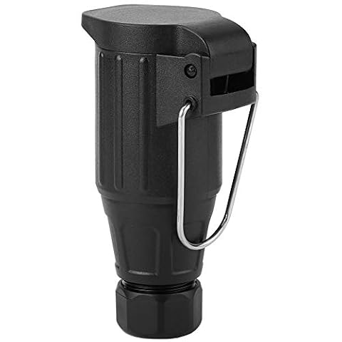 Wtyczka przyczepy 12V 13-pinowa, wtyczka plastikowa Adapter złącza do przyczepy z hakiem holowniczym przyczepy kempingowej (czarny)