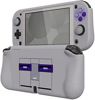 PlayVital ZealProtect Protective Case for Nintendo Switch Lite, Hard Shell Grip Cover for Nintendo Switch Lite w/Screen Protector & Thumb Grip Caps & Button Caps - Wood Grain