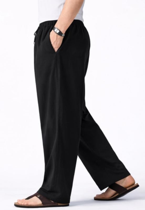 Image of Men's Polyester Blend Straight Fit Track Pant with Zipper Pocket