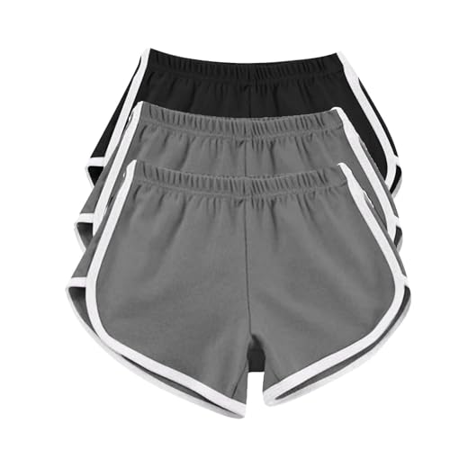 Pantaloncini da palestra da donna, confezione da 3, pantaloncini sportivi da donna, vestibilità ampia, pantaloni della tuta estivi, casual, abbigliamento estivo, abbigliamento femminile, taglie forti