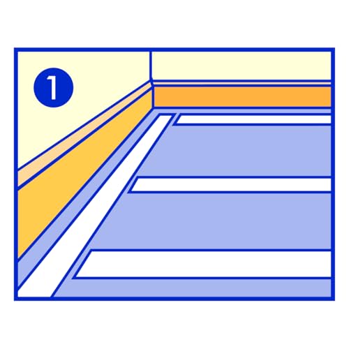 tesa Klett-Verlegeband On & Off - selbstklebendes Klettband zum Verlegen von Teppichen - rutschfest, für Feuchträume und Fußbodenheizung geeignet - 10 m x 50 mm - transparent