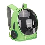 PETAXCELL Pet Backpack Carrier, Portable and Ventilated, Oxford Cloth, Dog Cat Travel Bag with Transparent Cover 12.99', (Green, 1 Pcs), Intended for Hiking/Camping/Traveling