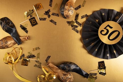 PD-Party 7032309 Classy Partei Abzeichen | Geburtstag Feier | Festliche Kleine Knöpfe – 65, Gold/Schwarz, 5.5cm Länge x 5.5cm Breite x 0.5cm Höhe