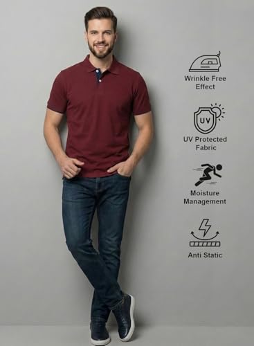 Image of XENOVAURBAN Dry Fit Polo t Shirt for Man | Regular Fit | Quick Dry Mars Fabric Polo T-Shirt with Collar for Men