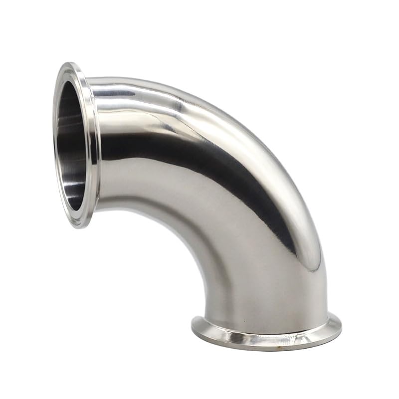 1 szt. 1,9 cm 1,9 cm 1,3 cm 1in 11/4" (19-102 mm) rura zewnętrzna ze stali nierdzewnej 304 trójzacisk 90 stopni kolanko rurowe (90 stopni, 57 mm x tuleja 77,5) złączka do rur