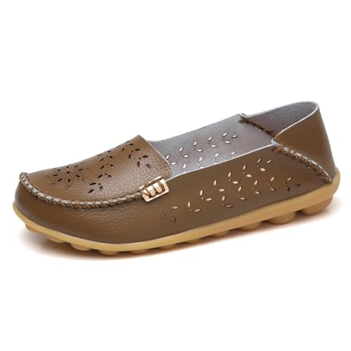 Womens Comfort Walking Cute Flat Loafer Ballet Flats Shoes Cute Penny Loafer Slip On Walking Driving Shoes with Diamond Eyelets