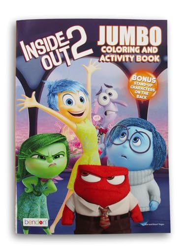 Inside Out 2 Coloring and Activity Book with Stand-Up Character on Back - 64 Pages