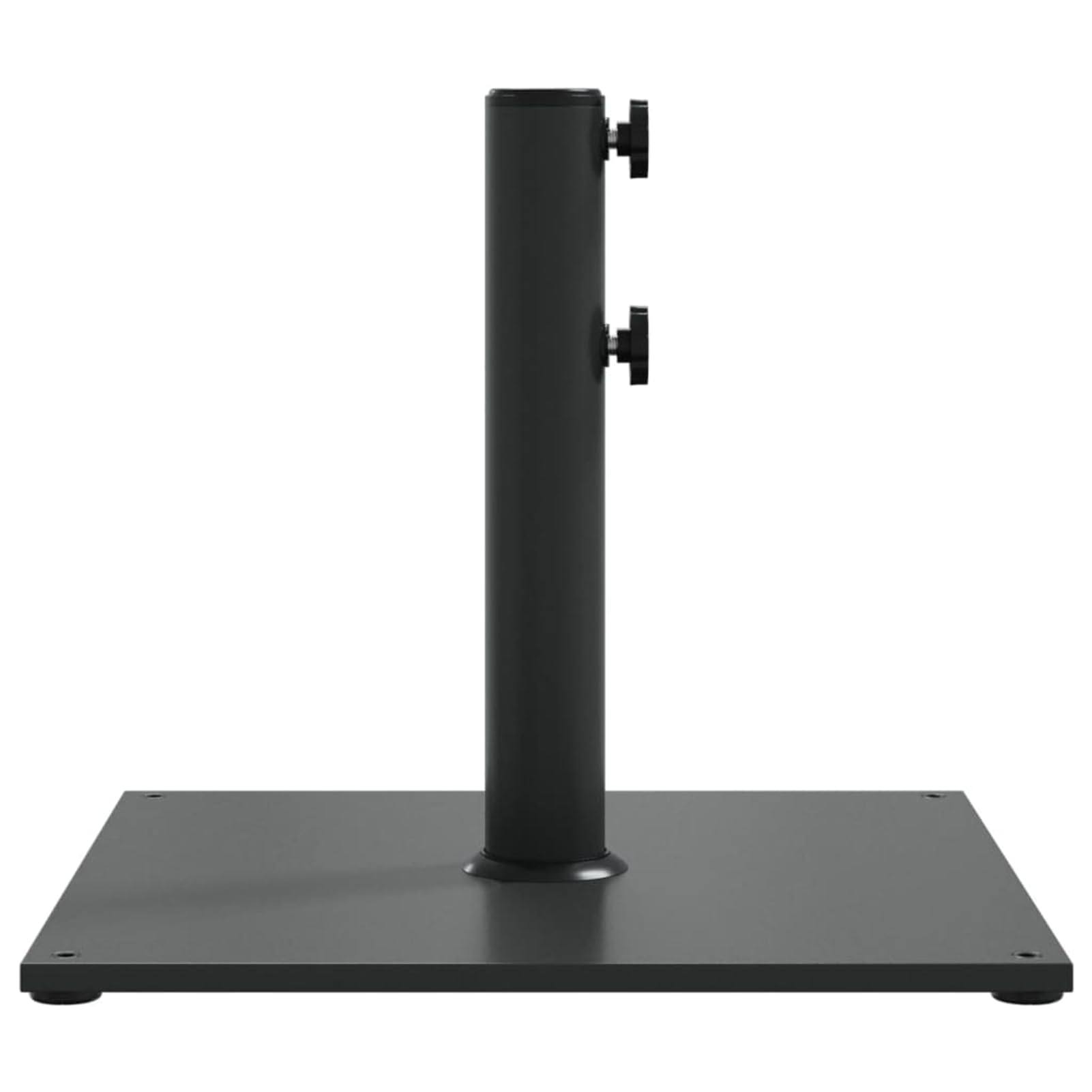 Gecheer Base per Ombrellone, Stabile e Regolabile con Manopola Doppia, 43x43x38 cm, Acciaio e Ferro, Adatta a Pali da 32/38/48 mm, per Esterno e Giardino