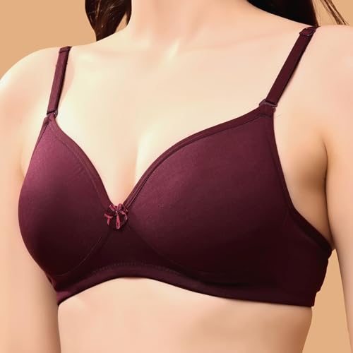 Image of Floret Women's Convertible-Straps T-Shirt Bra Lightly Padded & Non-Wired Medium Coverage Bra