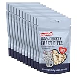 Rosewood Freeze Dried Chicken Bites for Cats - All Natural Chicken Fillet, Small, Bite-Sized Cat Treats, Grain-Free, Natural and Healthy Cat Snacks (Case of 12 x 15g Packs)
