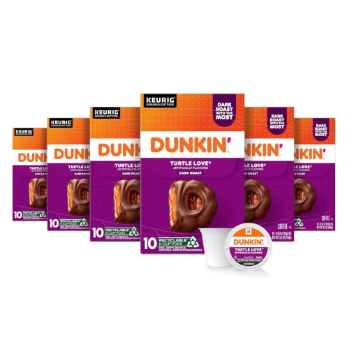 Dunkin' Turtle Love Flavored Coffee, 10 Count (Pack of 6) Keurig K-Cup Pods - image 1