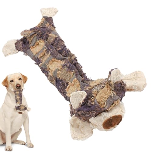 Interactive Bear Chew Toy - Plush Squeaky Dog Toy for Small, Medium, and Large Breeds, Interactive Bear-Shaped Chew Toy for Dogs