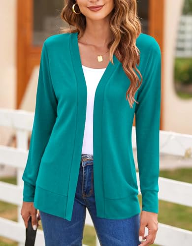 Image of Womens Casual Lightweight Long Sleeve Cardigan Flowy Soft Open Front Knit Cardigan Sweaters