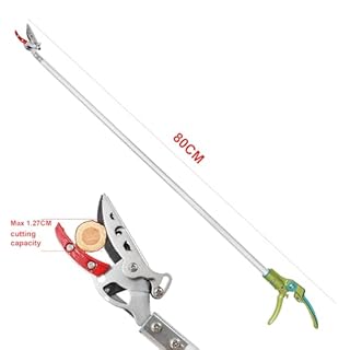 FLORA GUARD 80cm Baumschere mit Feststellvorrichtung, schneidet Äste mit einem Durchmesser von bis zu 1/2 Zoll,leichter Früchtepflücker mit 180-Grad-drehbarem Griff