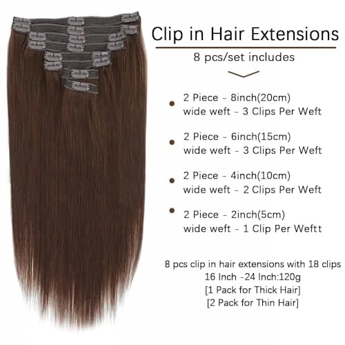 Extensiones de cabello humano marrón chocolate para lucir un look espectacular 5