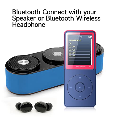 Mp3 Player With Bluetooth,Voice Recorder,Classical Mini Music Player With Headphones For Kids, Mp3 Portable Digital Audio Hifi Lossless Sound Music Devices Players,Long Battery Time #TOP1