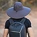Leotruny Super Wide Brim Bucket Hat UPF50+ Waterproof Sun Hat for Fishing Hiking Camping (C02-Dark Gray)