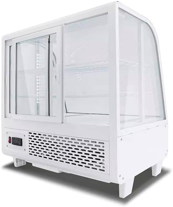 MBH Professional Counter Refrigerated Display Cabinet 100 Litres Small Industrial Catering Display Cabinet White