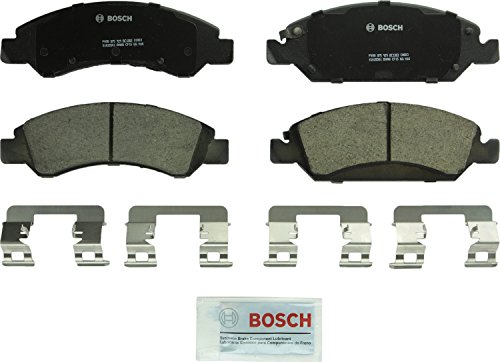 Bosch BC1363 QuietCast Premium Ceramic Disc Brake Pad Set For Select Cadillac Escalade, ESV, EXT, XTS; Chevrolet Avalanche, Cheyenne, Silverado, Suburban, Tahoe; GMC Savana, Sierra, Yukon XL + More; Front by Bosch - Used condition - CA$51.11