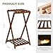 Jotboom Plant Stand Indoor,Wooden 2 Tier Plant Stands,Corner Square Plant Shelf,Rustic Flower Stand Tall Plant Holder for Living Room Bedroom Balcony Office