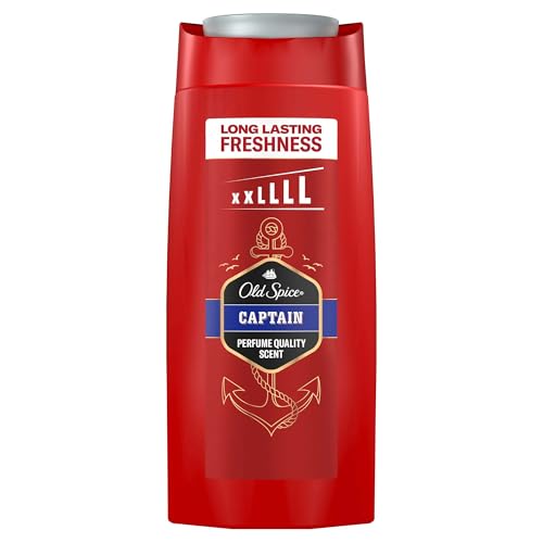 Old Spice Captain - Gel de ducha y champú para hombre, 675 ml, lavado corporal y facial 3 en 1, fresco de larga duración