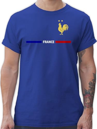 T-Shirt Herren - Fußball EM WM - Frankreich Trikot Wappen | France mit...