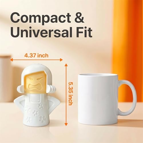Image of Angry Mama Microwave Oven Steam Cleaner, Angry Mom Microwave Cleaner, Just Add Vinegar and Water, Cut Cleaning Time by Half (White)
