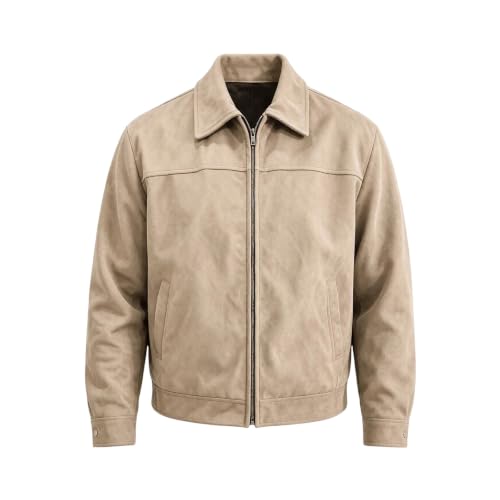 Carydety Mens Jacket Faux Suede Zip Up Jacket Fall Windbreaker Jackets - image 6