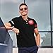 Piz*za Men's Basic Polo Hu&t T Shirts Summer Tee Tops Short Sleeve Crew Neck T-Shirts for Men Teen Boys Tshirt Work Uniform Clothes Black