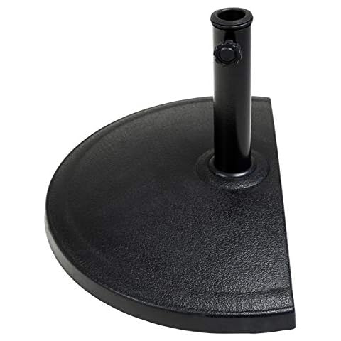 C-Hopetree 33 lb Half Round Heavy Duty Base Stand Weight for Outdoor Patio Market Umbrella, Black Cover