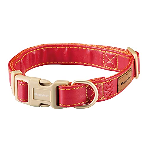 ドギーマン Doggy's Tailor ドッグカラー(くびわ) M レザースタイル レッド
