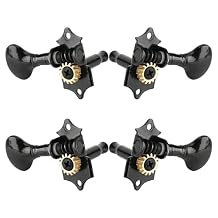 4 Strings Musical Instrument Tuning Pegs Machine Heads Parts for 4 Strings Hawaii Guitar Peg Shaft Ukulele Button Twists Black