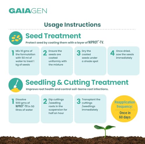 Image of Niprot TV | Trichoderma Viride | Improves Root Growth & Plant Health | Develops Resistance To Diseases & Pests | Controls Fungal and Bacterial Diseases | Trichoderma for Farms & Gardens-1kg