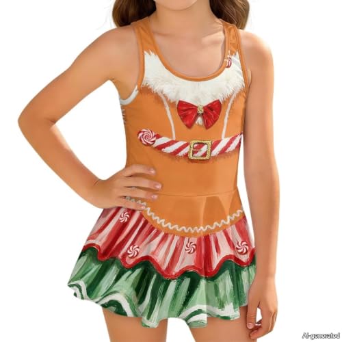 Image of KEIAHUAN Gymnastics Leotards for Girls Sleeveless Bodysuit Dance Leotards Performance Costume