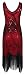 Ro Rox Vestido de 1920 Great Gatsby Vintage Flapper - Rojo (38)