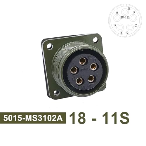 Conector militar 5015 MS3102 circular tipo socket 18-11S 2