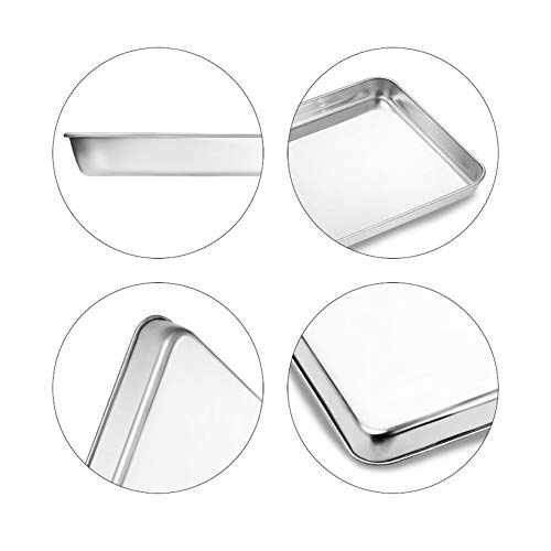 Large Set Baking Sheet And Cooling Rack Set, Bastwe 24L X 16W X 1H Inch Professional Bakeware, Healthy & Nontoxic & Rustproof & Easy Clean #TOP3