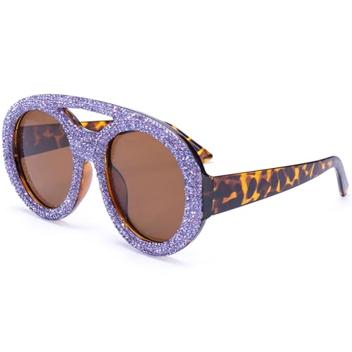 ICARA Oversized Double BridgesSunglasses Womens Luxury Diamond Rhinestones Bling Fashion Big Frame Sun Glasses2