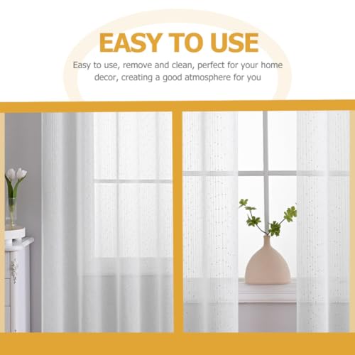 Cortina para ventana de poliéster semiopaca elegante para el salón 6