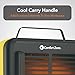 Comfort Zone 1500W Milkhouse Style Electric Utility Heater – Portable Workshop & Garage Space Heater with Adjustable Thermostat, 2 Heat Settings & Fan – All-Metal Heavy-Duty Design – Yellow/Black
