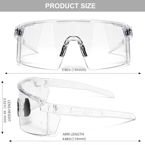 Image of WISTON XL Z87 Sunglasses for Big Wide Heads Men Women,TR90 Ultralight UV400 Protection Sun Glasses Z8224