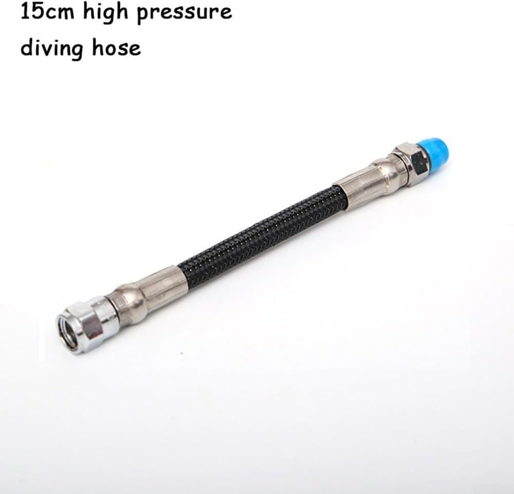 High Pressure Hose for Scuba Diving Offering Robust Nylon Construction for 1st Stage Gauge and 350Bar Pressure for Safe Adventures (15cm)