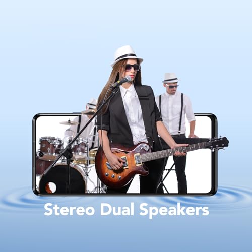 Frontansicht des TCL 50 SE Displays bei 90 Hz mit Android 14 UI - Detailansicht von TCL 50 SE 90Hz ohne SIM-Lock Test –...